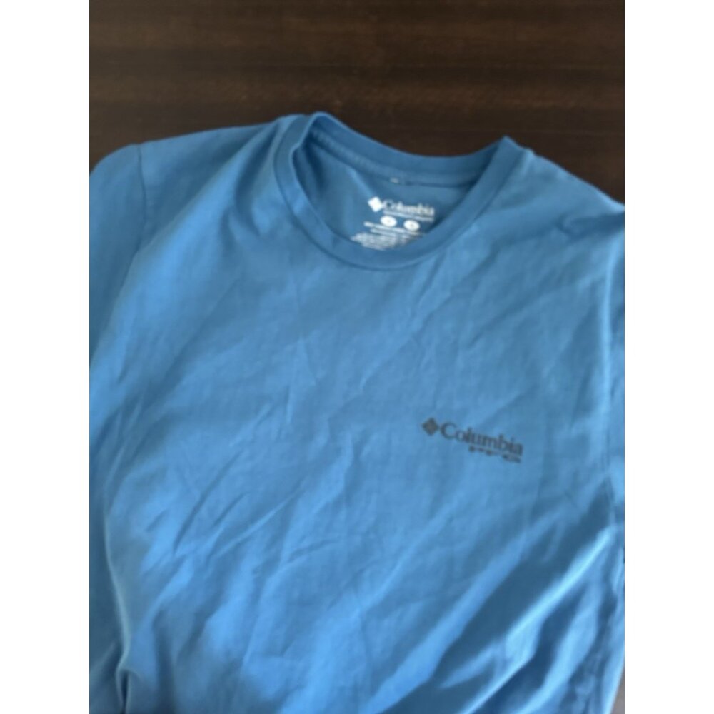 Men’s Columbia Pfg Blue Short Sleeve T-shirt Medium - Picture 3 of 3